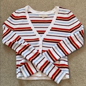 Multi color fall stripped sweater